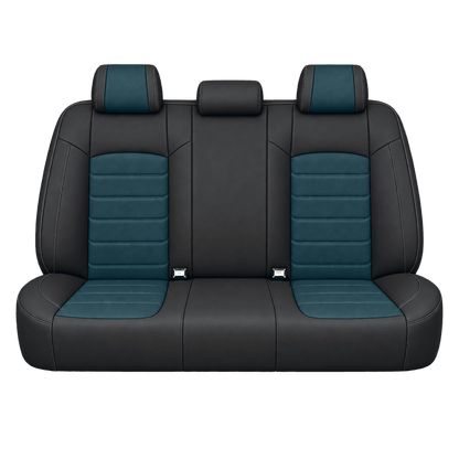Black & Deep Teal Basic custom seat covers, backs