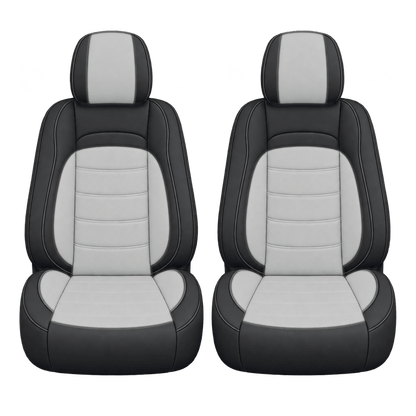 Black & Light Grey Basic custom seat covers, fronts