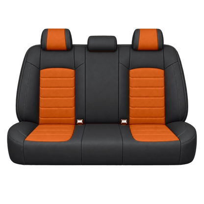 Black & Orange Basic custom seat covers, backs