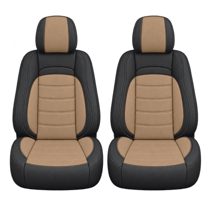 Black & Peanut Butter Basic custom seat covers, fronts