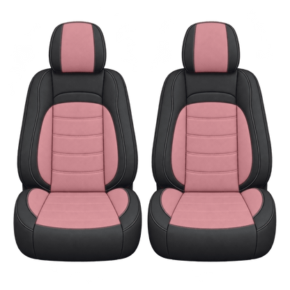 Black & Pink Basic custom seat covers, fronts