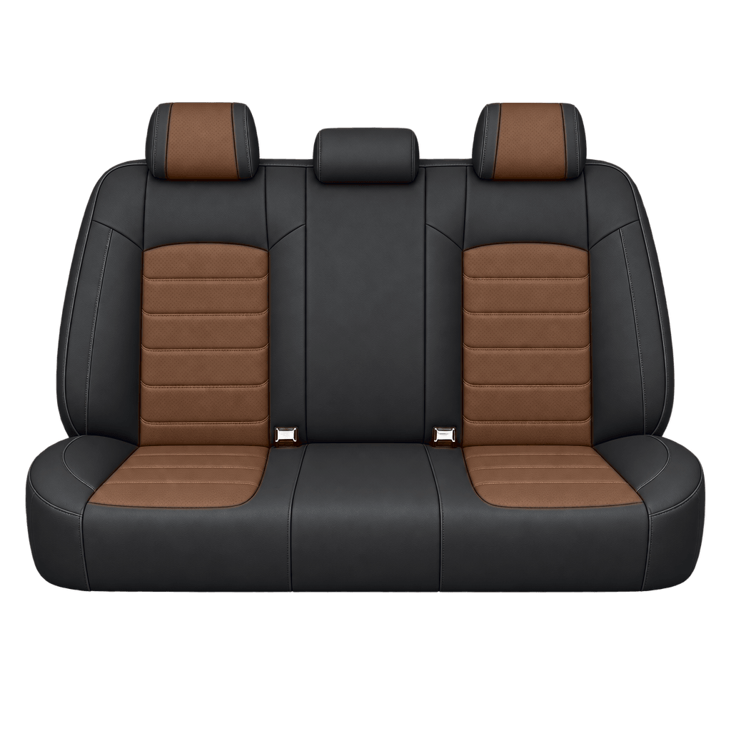 Black & Saddle Brown Basic custom seat covers, backs