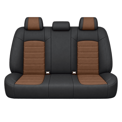 Black & Saddle Brown Basic custom seat covers, backs