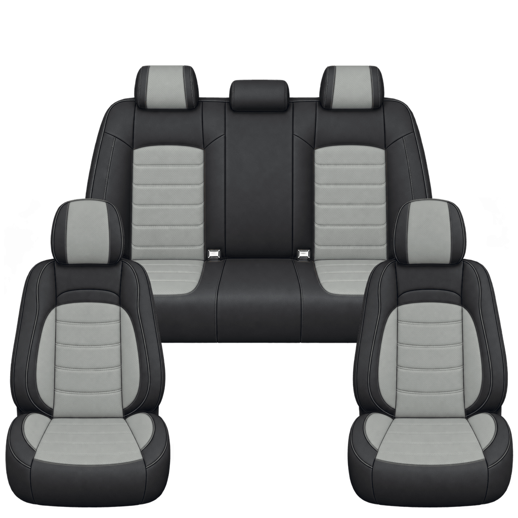 Black & Sage Grey Basic custom seat covers, full set