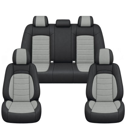 Black & Sage Grey Basic custom seat covers, full set