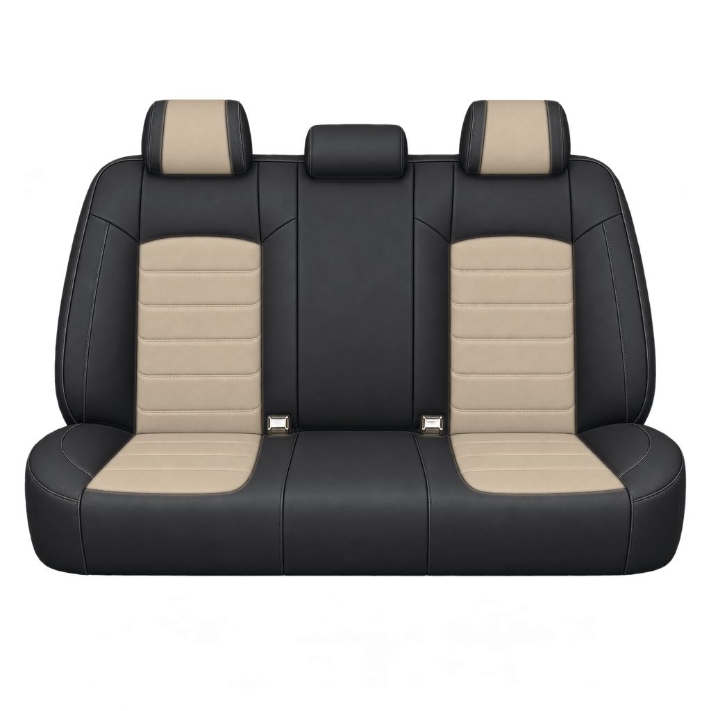 Black & Sand Basic custom seat covers, backs