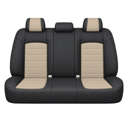 Black & Sand Basic custom seat covers, backs