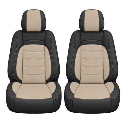 Black & Sand Basic custom seat covers, fronts