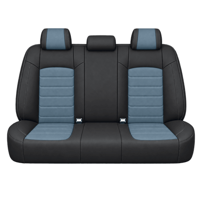 Black & Slate Blue Basic custom seat covers, backs
