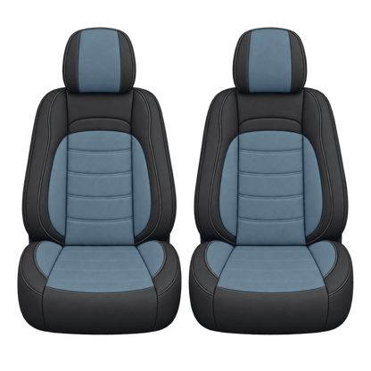 Black & Slate Blue Basic custom seat covers, fronts