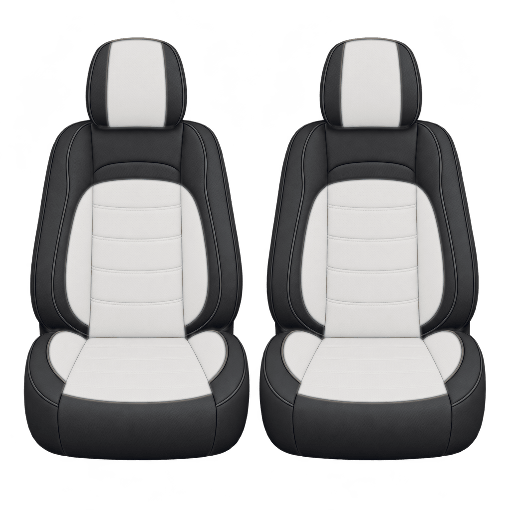 Black & White Basic custom seat covers, fronts