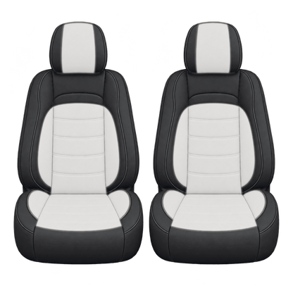 Black & White Basic custom seat covers, fronts