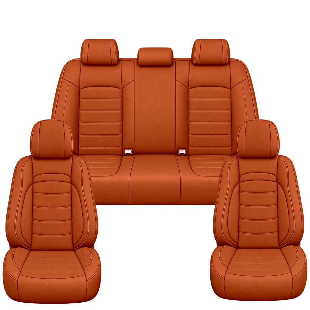 Dark Orange Basic custom seat covers, full set