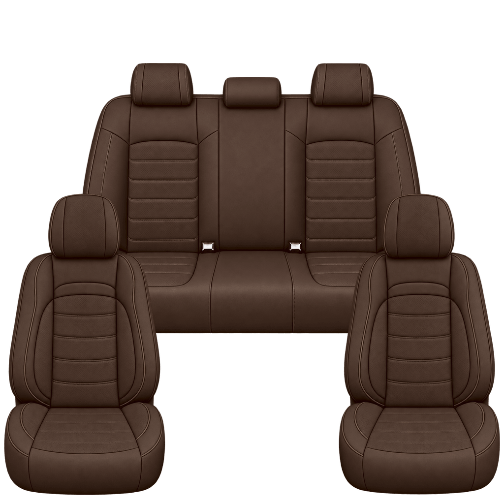 Espresso Brown Basic custom seat covers, full set