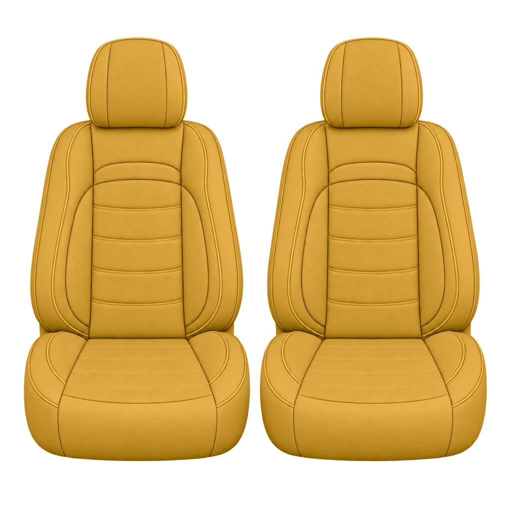Golden Yellow Basic custom seat covers, fronts