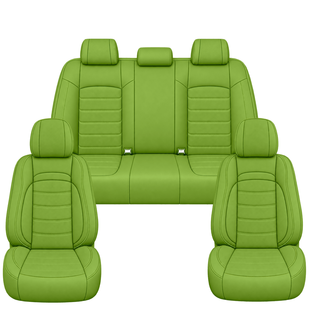 Lime Green Basic custom seat covers, full set