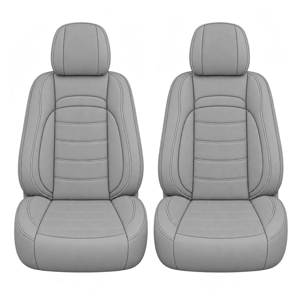Mid Grey Basic custom seat covers, fronts