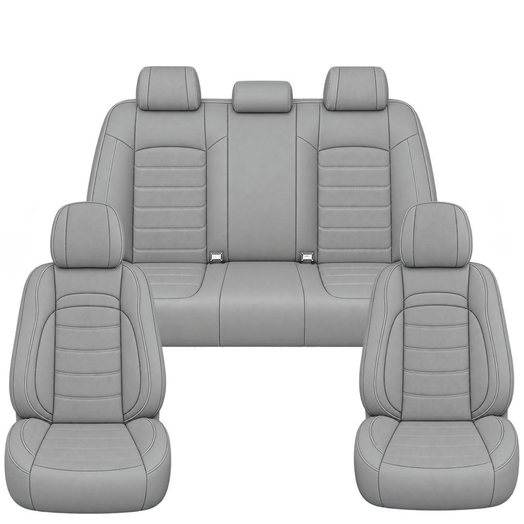 Mid Grey Basic custom seat covers, full set