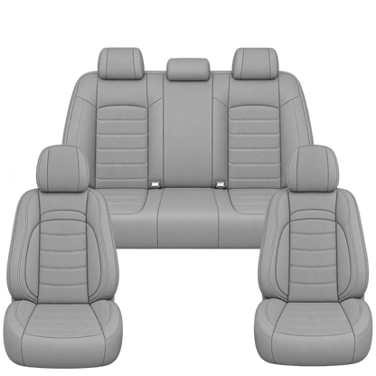 Mid Grey Basic custom seat covers, full set