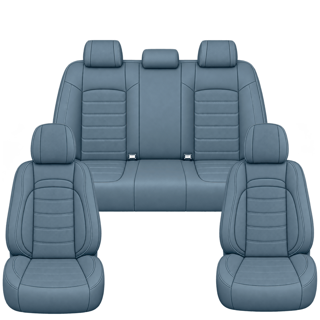 Slate Blue Basic custom seat covers, full set