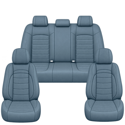 Slate Blue Basic custom seat covers, full set