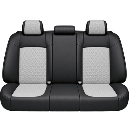 Black & Light Grey Diamond custom seat covers, backs