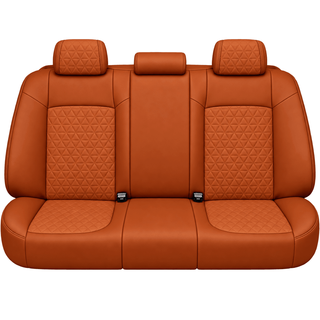 Dark Orange Diamond custom seat covers, backs