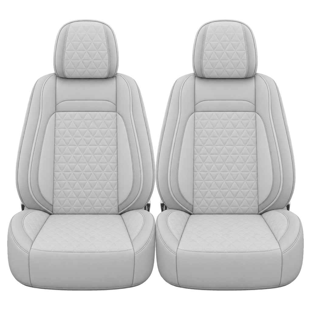 Light Grey Diamond custom seat covers, fronts