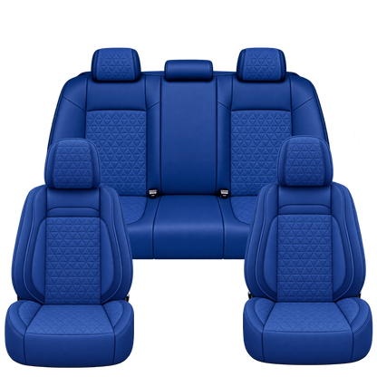 Royal Blue Diamond custom seat covers, full set