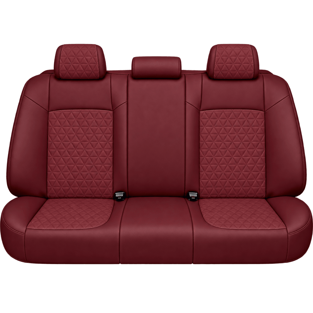 Wine Red Diamond custom seat covers, backs